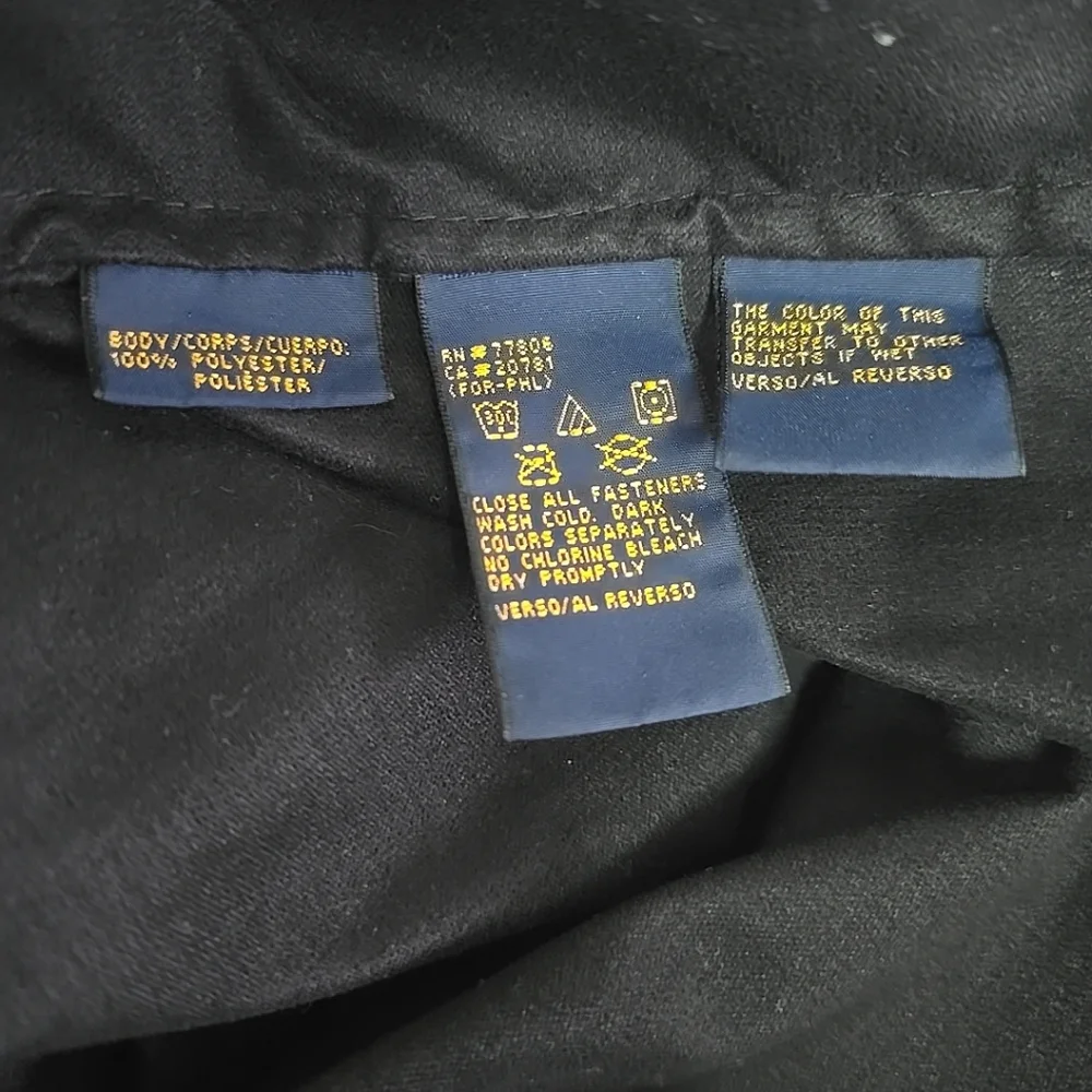 Tommy Hilfiger‎ Golf Vintage Black Windbreaker Jacket Men's Size Large Logo